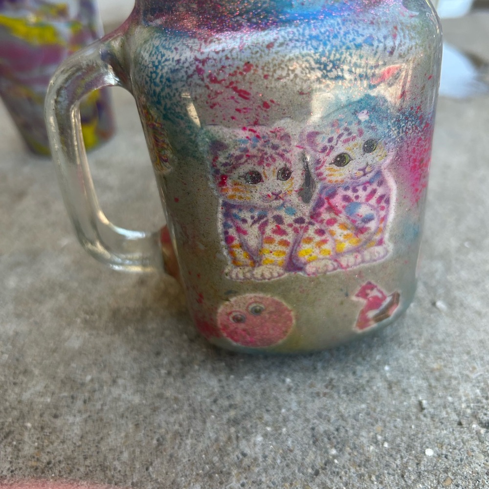 Colorful Cat Design Mug